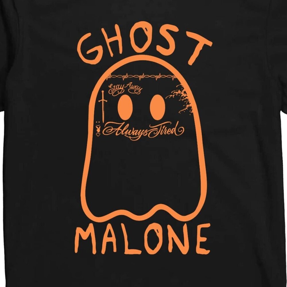 Ghost Malone Post Malone Halloween Funny Music Graphic Fan Gift T-Shirt 73 - Picture 2 of 5